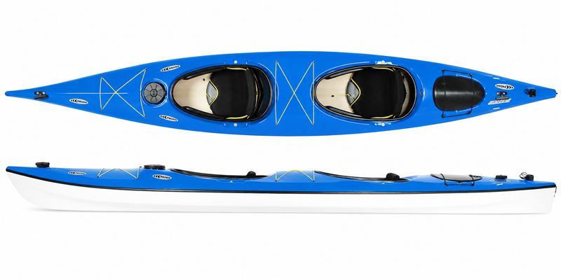 Prijon Piave 470 Glasfaser GFK blau Zweierkajak