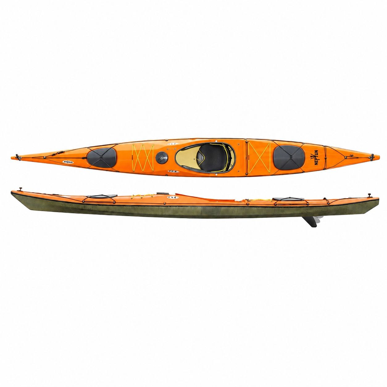 Prijon Neptun Tourenkajak Einerkajak Carbon orange