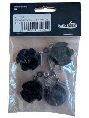 Kajak Sport Deckfitting 34/11 5mm komplett Set