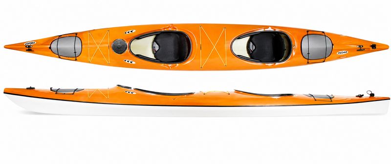 Prijon Yukon KII Sport Glasfaser GFK weiß/ orange  2er Kajak