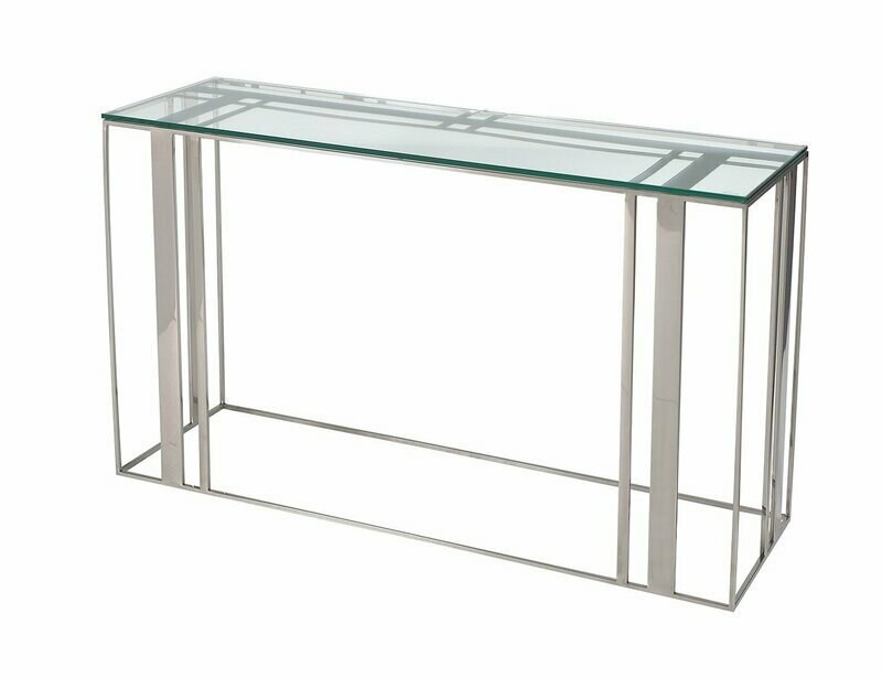 LAFAYETTE CONSOLE TABLE POLISHED STAINLESS STEEL