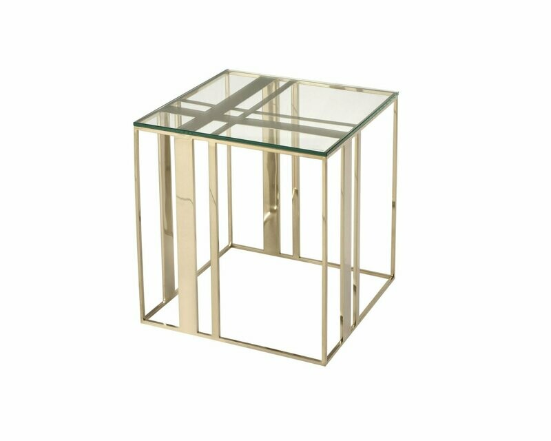 LAFAYETTE SIDE TABLE POLISHED BRASS