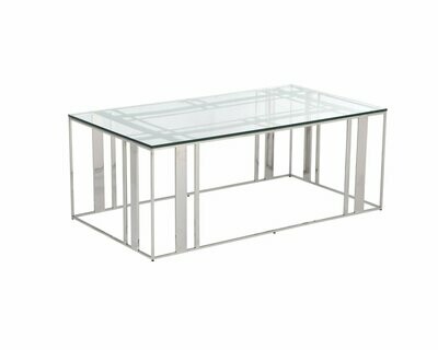 LAFAYETTE COFFEE TABLE POLISHED STAINLESS STEEL