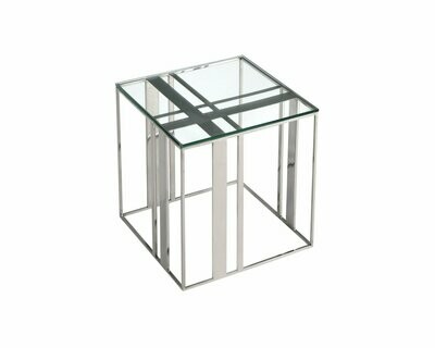 LAFAYETTE SIDE TABLE POLISHED STAINLESS STEEL