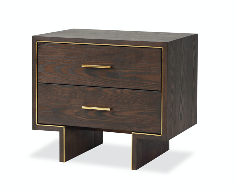 TIGUR BEDSIDE TABLE DARK BROWN ASH