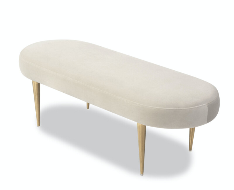 JULES BENCH KASTER PEBBLE VELVET