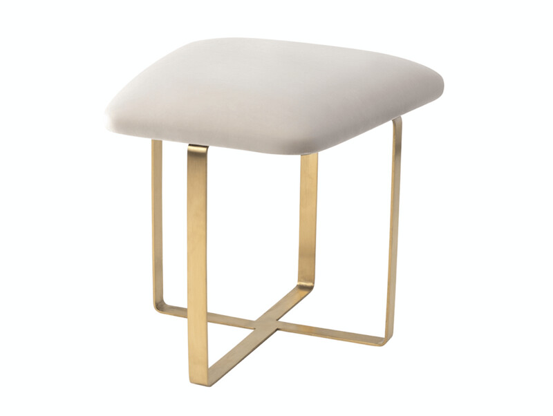 TATEL STOOL GAINSBOROUGH LIMESTONE VELVET