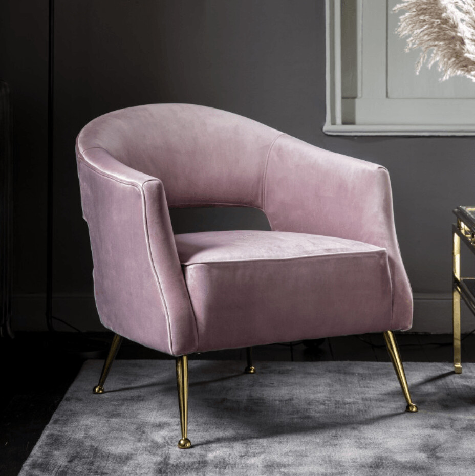 Barletta Armchair Dusky Velvet