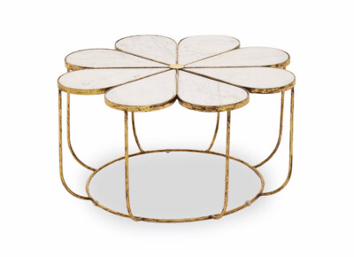 RABIA PETAL COFFEE TABLE WITH MARBLE TOP