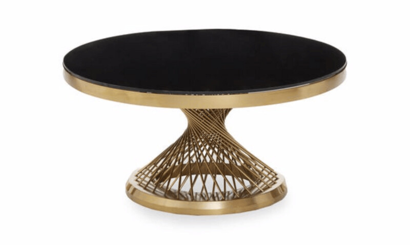 ANZIO GOLD FRAME COFFEE TABLE