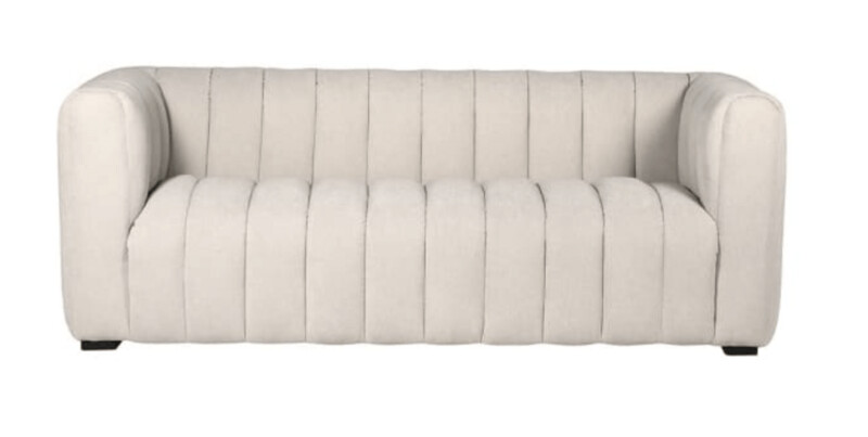 Cream Ribbed Sofa