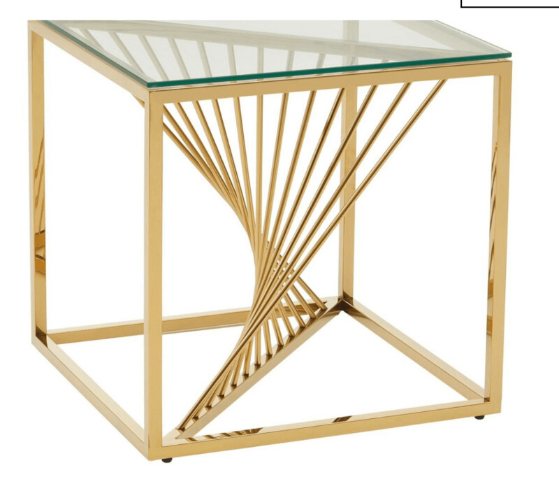 AMELLA END TABLE WITH GOLD FINISH FRAME