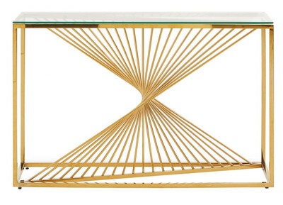 AMELLA CONSOLE TABLE WITH GOLD FINISH FRAME
