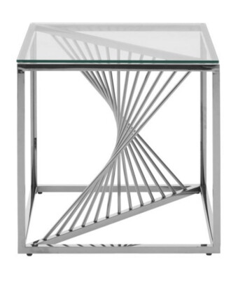 AMELLA END TABLE WITH SILVER FRAME