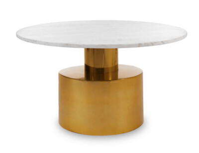 RABIA COFFEE TABLE WITH WHITE MARBLE TOP