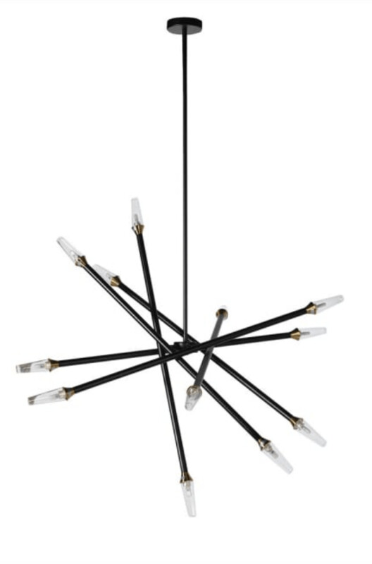 12 Light Baton Chandelier