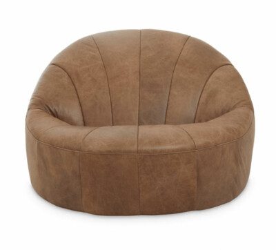 HOXTON LIGHT BROWN LEATHER CHAIR