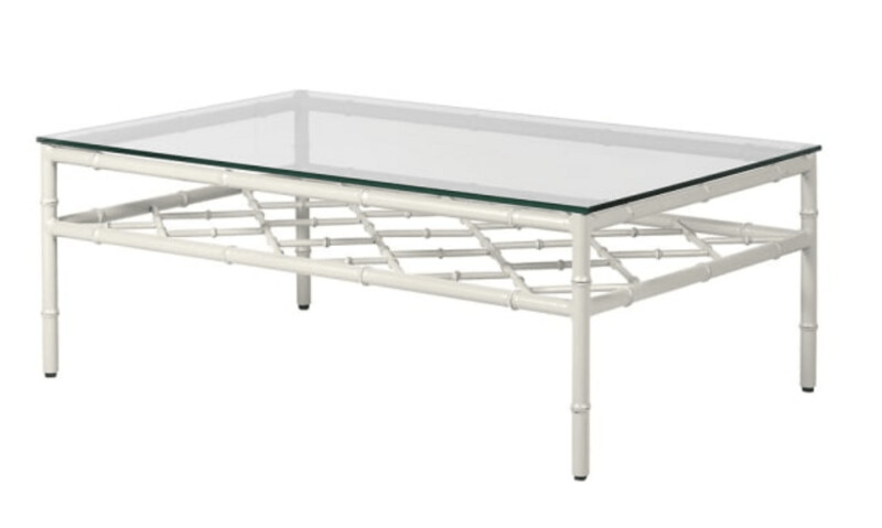 Sand Fustic Coffee Table with Glass