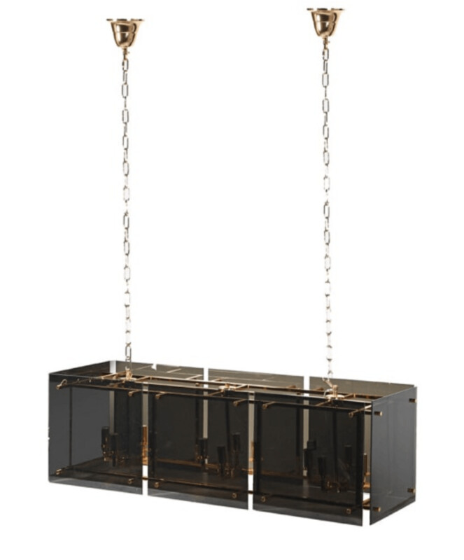 Smoked Grey Glass Chandelier