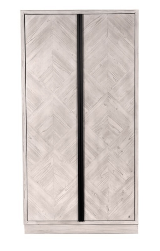 Fir 2 Door Parquet Cabinet