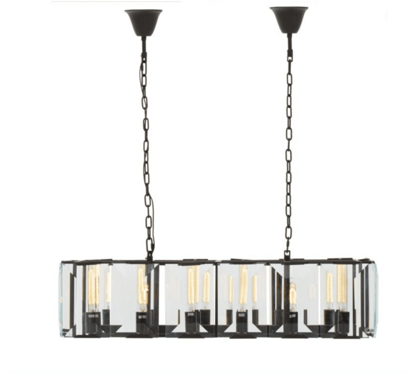BABYLON BLACK TWELVE BULB CHANDELIER