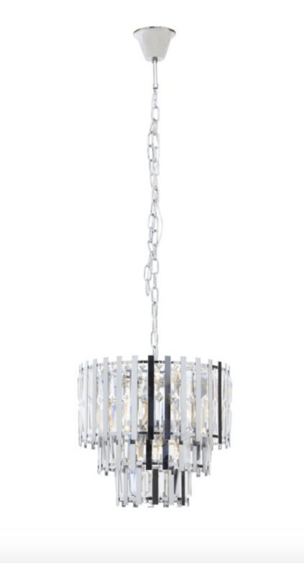 BABYLON EIGHT BULB CHROME CHANDELIER
