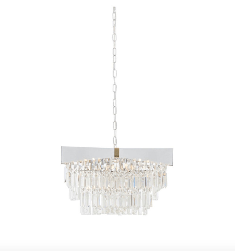 BABYLON SIX BULB CHROME CHANDELIER