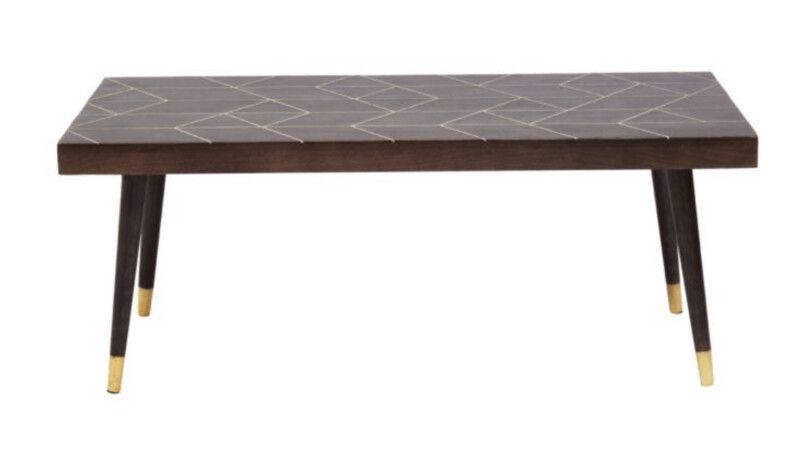 NARO MANGO WOOD AND GOLD FINISHING COFFEE TABLE