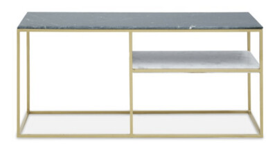 NIRAV ASSORTED MARBLE / GOLD FRAME CONSOLE TABLE