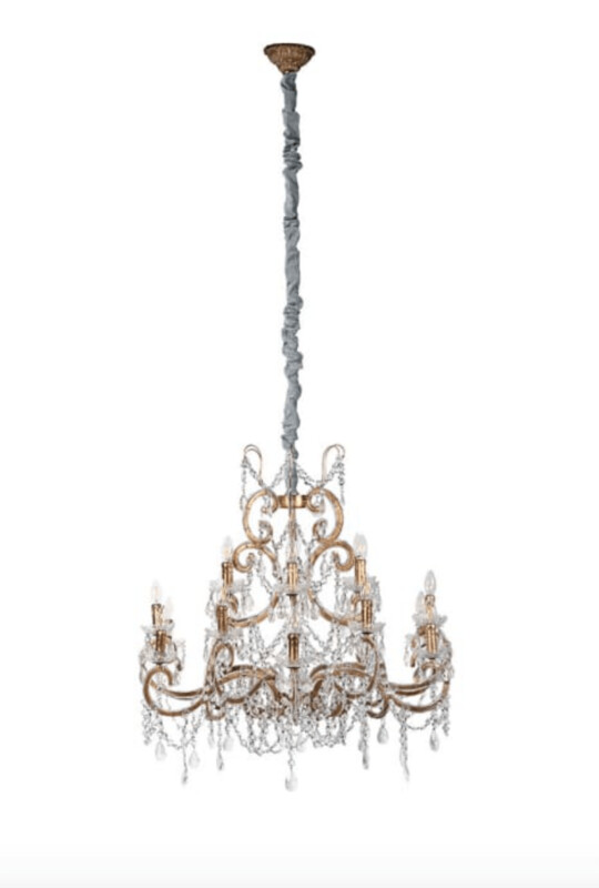 Large Ornate Beaded Chandelier