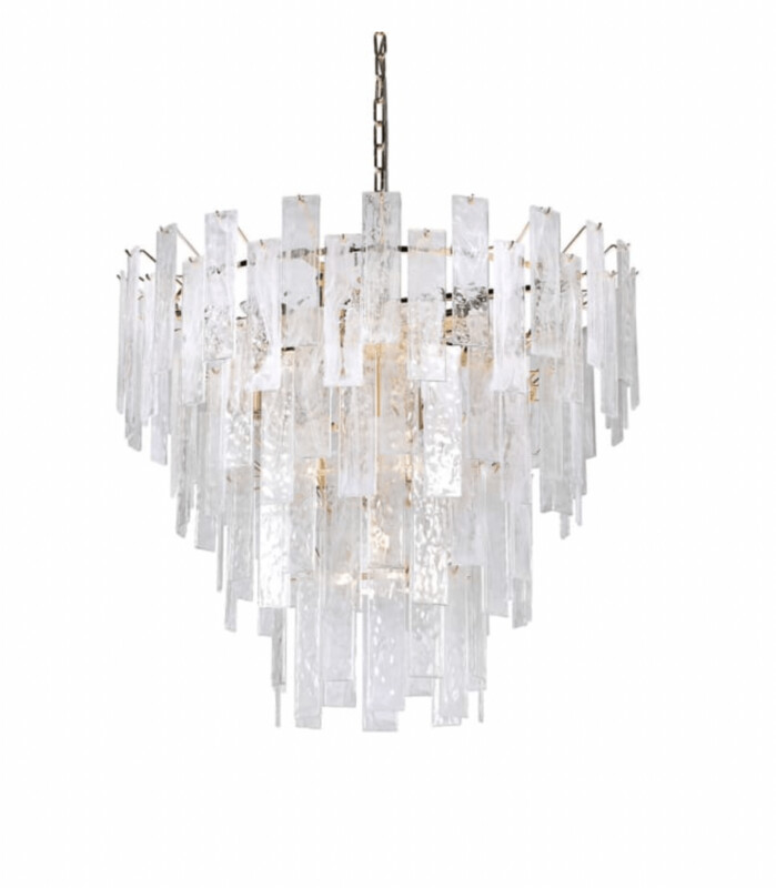 Textured Glass 4 Tier Chandelier