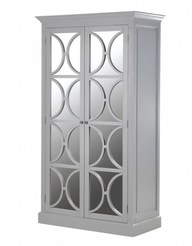 Grey Fayence Mirrored Wardrobe