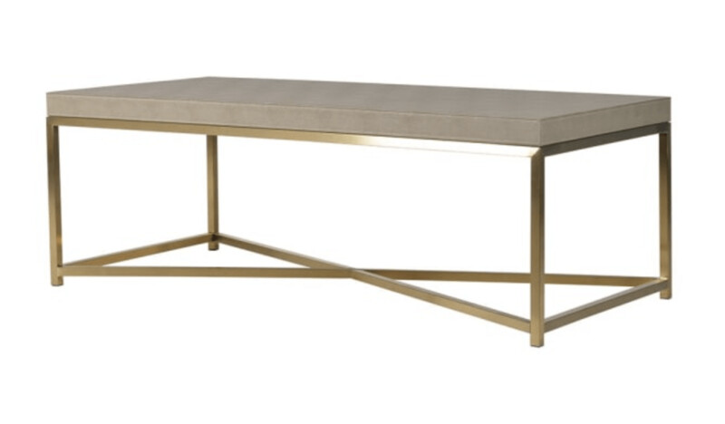Maxim Sage Faux Shagreen Coffee Table