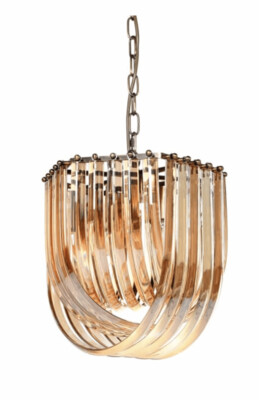 Amber Brass Pendant Light