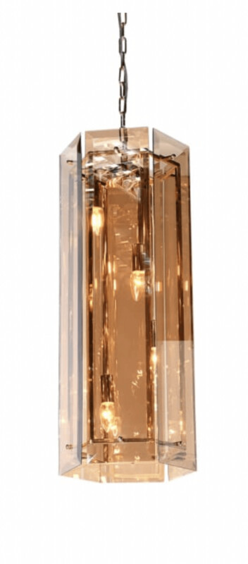 Amber Glass Hexagon Light