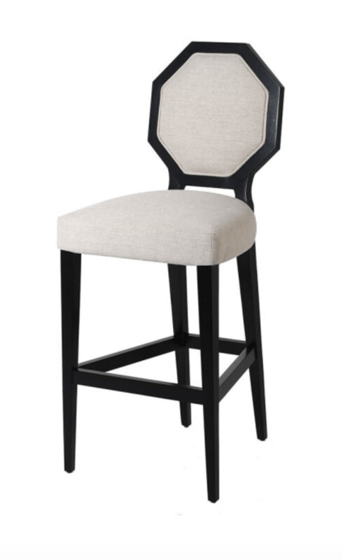 Hex Linen Barstool