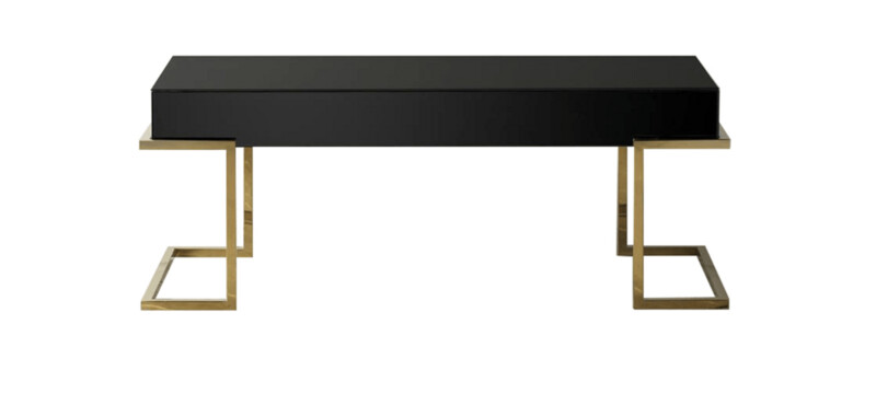 Delray Black Mirrored Coffee Table