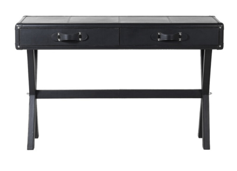 Hicks Black Leather Chest