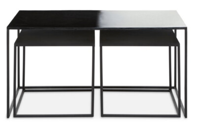 RAMUS THREE PIECE BLACK AND WHITE OMBRE COFFEE TABLE