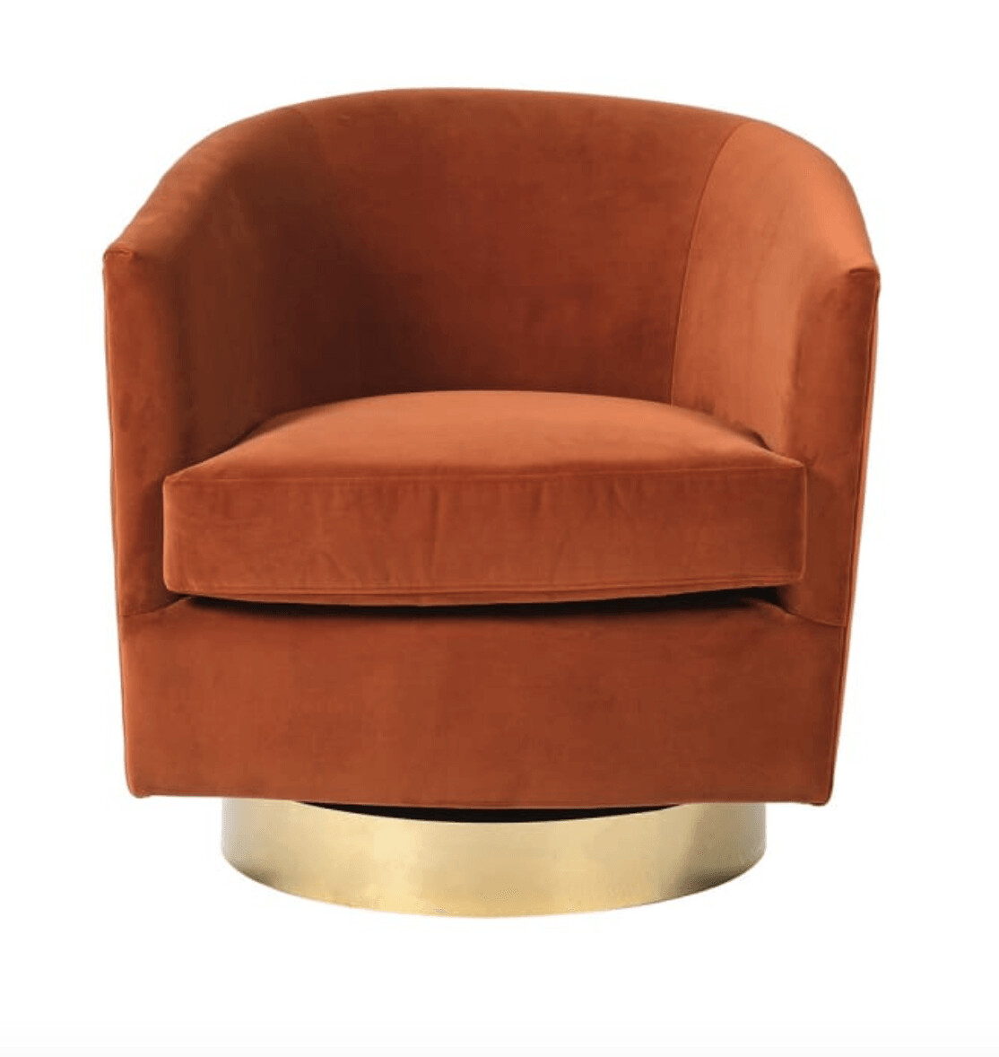 Burnt Orange Swivel Chair