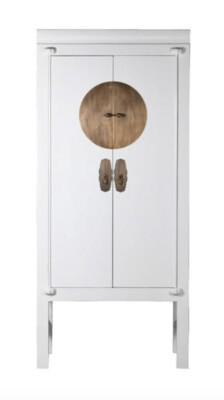 Shanxi White Tall 2 Door Cabinet