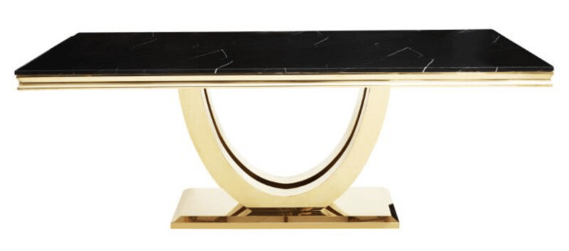 MODA WHITE MARBLE RECTANGULAR DINING TABLE