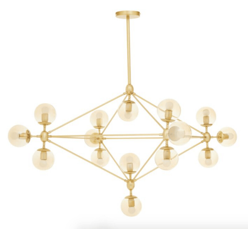 ABIRA FIFTEEN BULB GOLD FINISH PENDANT LIGHT