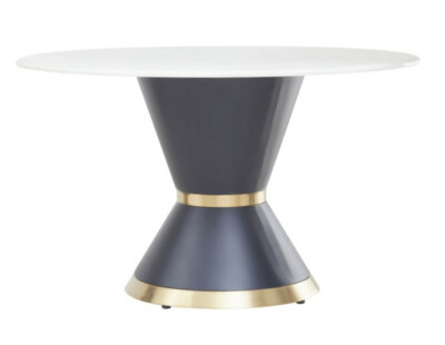 Moda Black Faux Marble Dining Table