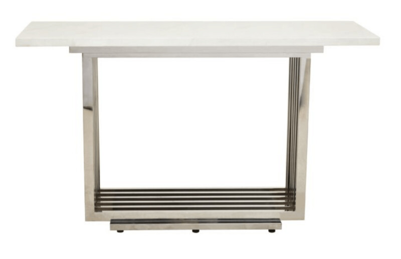 MODA WHITE MARBLE CONSOLE TABLE