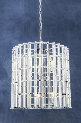 KARLI CHROME AND GLASS VERTICAL LIGHT