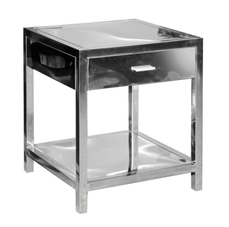 Terano Metal Single Drawer Bedside