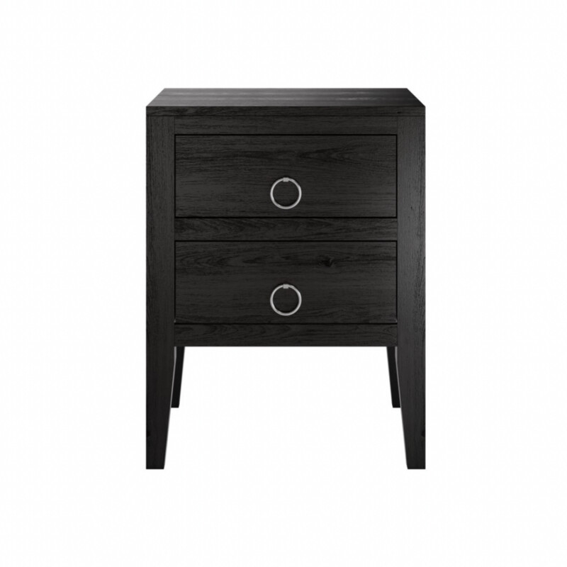 Cheriton 2 drawer Black Bedside