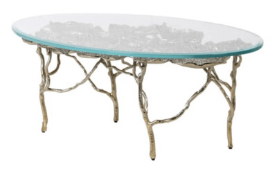Gold Lily Pad Coffee Table