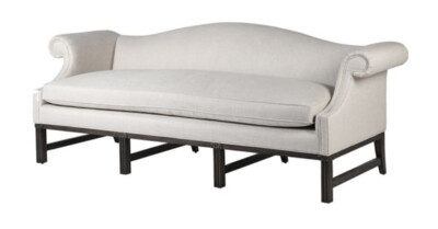 Linen Camelback 3 Seater Sofa